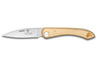 Couteau pliant capucin Claude Dozorme manche buis gravure truite 12,5cm