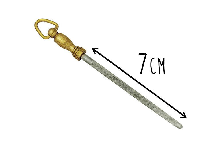 Fusil bijou 7cm mèche chrome dur grain fin