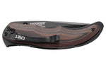 Couteau pliant CRKT Endorser manche G10 noir marron strié 10,5cm - Noir