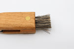 Couteau pliant à champignons Herbertz acier inox 7,5cm avec brosse