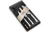 Coffret 3 couteaux Sabatier Toque Blanche Office + Universel + Mini Santoku