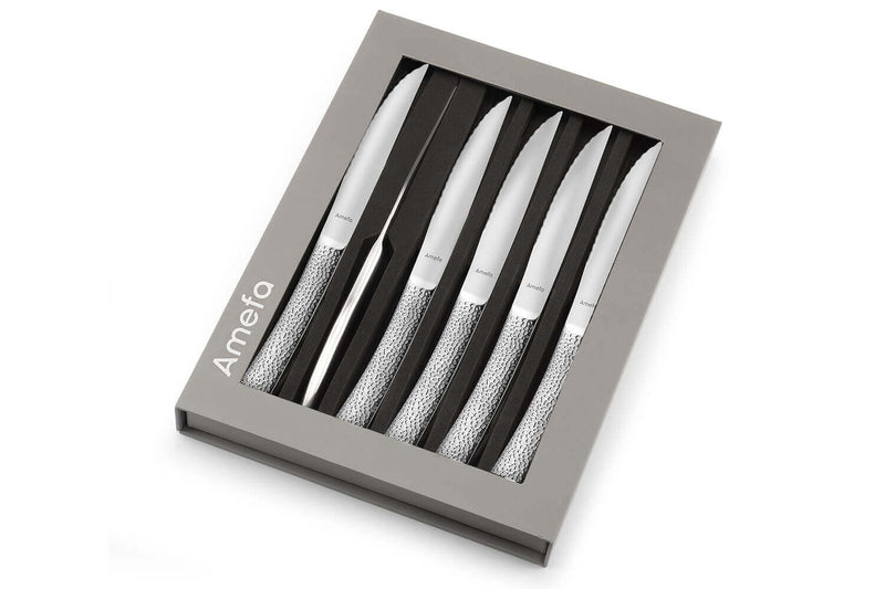 Coffret 6 couteaux à steak Amefa Bongo XL tout inox