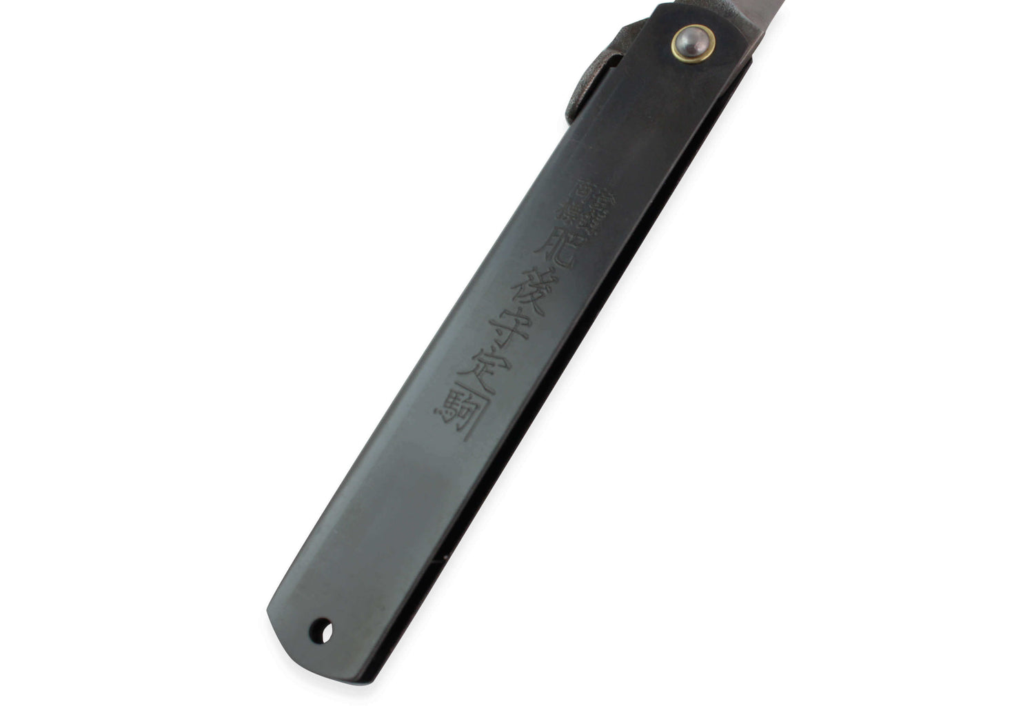 Couteau de poche Higonokami Kanetsune lame 9,5cm manche acier noir