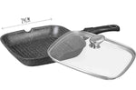 Poêle à grill en fonte Pradel Excellence Premium 24x24cm façon pierre tous feux/ induction