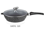 Sauteuse en fonte Pradel Excellence Premium 28cm façon pierre tous feux/ induction