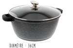 Faitout en fonte Pradel Excellence Premium 36cm façon pierre tous feux/ induction