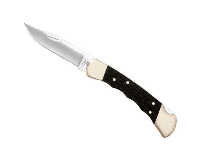Couteau pliant BUCK 110FG Folding Hunter manche 12.5cm empreintes doigts + étui cuir