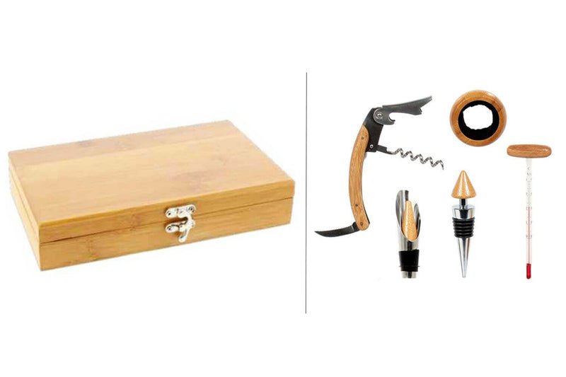 Coffret sommelier Pradel Excellence 5 pièces bambou