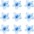 Texture Fleurs bleues