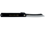 Couteau pliant Higonokami luxe 17.N acier carbone manche laiton noir 12cm