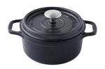 Cocotte ronde Invicta en fonte émaillée noire 32cm
