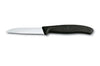 Couteau d'office Victorinox SwissClassic noir lame rabattue à dents 8cm