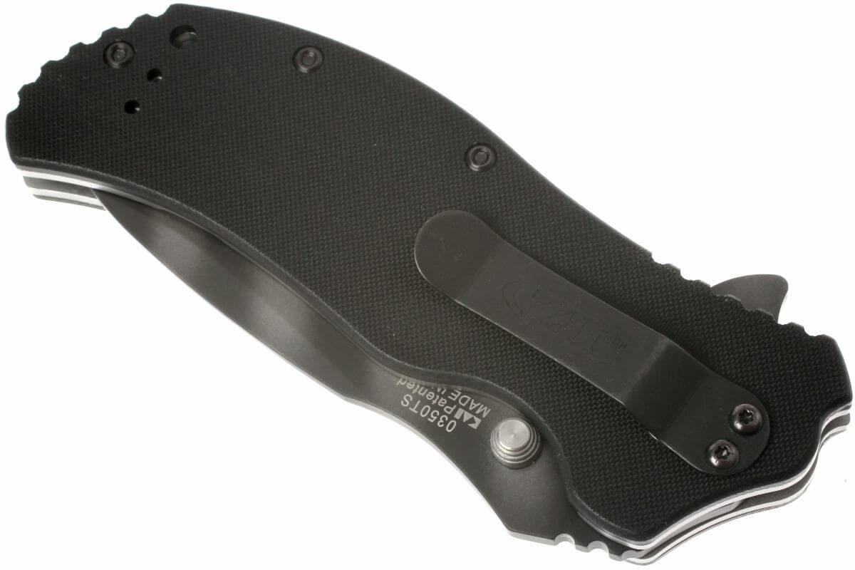 Couteau pliant Zero Tolerance ZT0350TS Tiger Strip manche G10 11,7cm