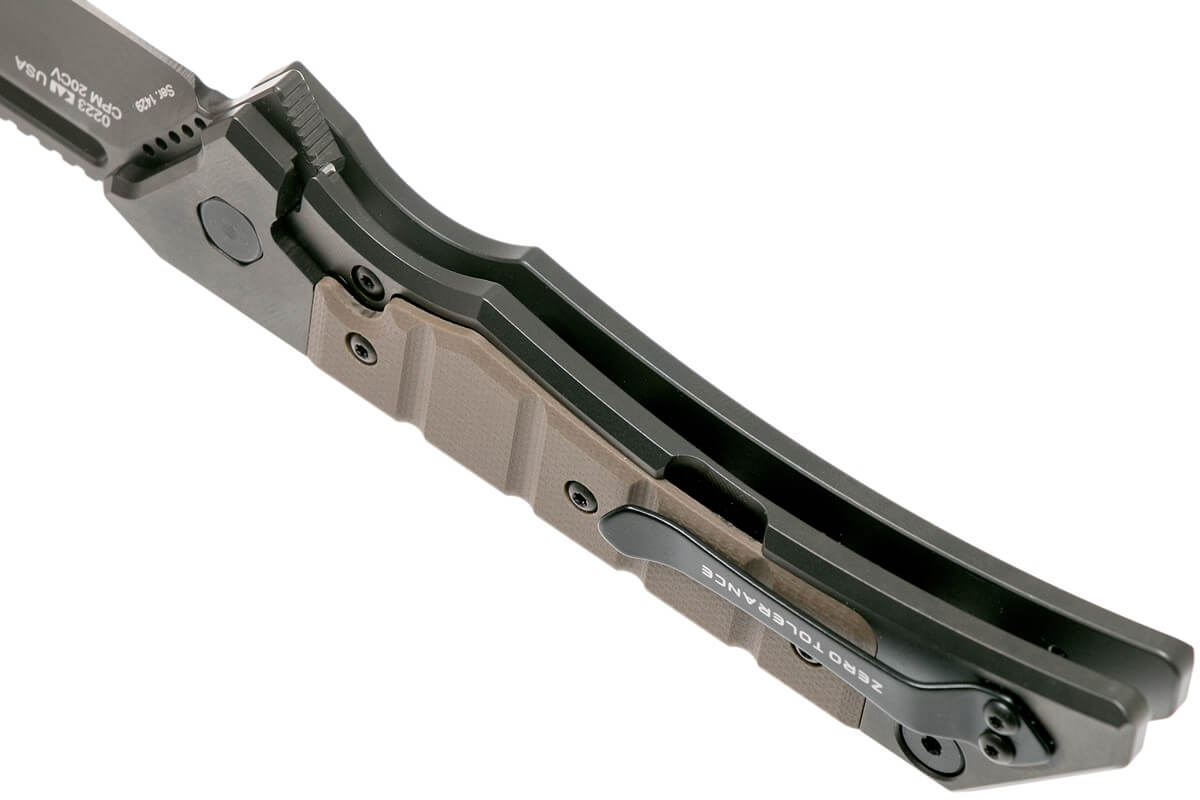 Couteau pliant Zero Tolerance ZT0223 manche G10 Titanium 12,8cm