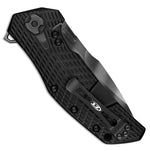 Couteau pliant Zero Tolerance ZT0308BLKTS Tiger Strip manche G10 titanium noir 13,2cm