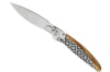 Couteau pliant K2.08M manche olivier et acier décor mosaïque 11,5cm