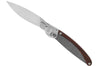 Couteau pliant K2.10M manche bois de violette et acier décor kaléidoscope 11,5cm