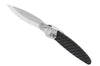 Couteau pliant K2.13M manche acier décor imprimé 3D rayures 11,5cm