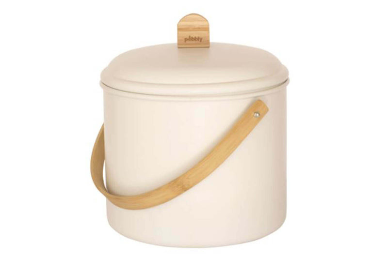Seau à compost d'intérieur Pebbly en acier
