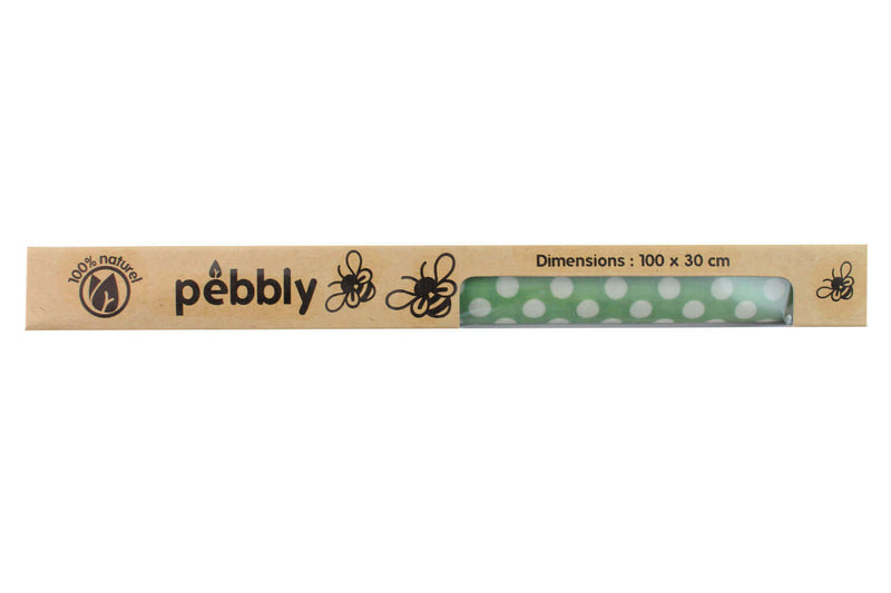 Rouleau d'emballage alimentaire à la cire d'abeille Pebbly réutilisable 1m