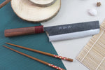 Couteau nakiri japonais artisanal Wusaki Yuzo BS2 17cm