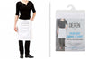 Tablier de cuisinier demi chef Deren 100% coton blanc