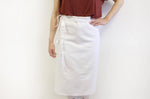 Tablier de cuisinier chef Deren 100% coton blanc
