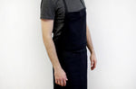 Tablier valet professionnel 100% coton noir 100 x 100cm