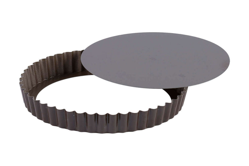 Tourtière ronde cannelée Gobel anti-adhérent fond mobile - 20cm