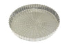 Tourtière ronde cannelée perforée Gobel fer blanc fond fixe - 22cm