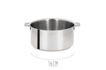 Set de 3 casseroles Cristel Mutine Amovible en inox 16 à 20cm - Poignée couleur incluse