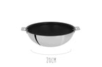 Wok antiadhérent Cristel Casteline Amovible Exceliss en inox - 20cm