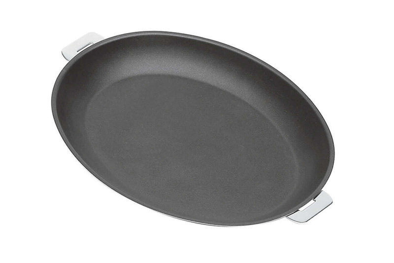 Poêle ovale antiadhérente Cristel Mutine Amovible Exceliss en inox 35cm