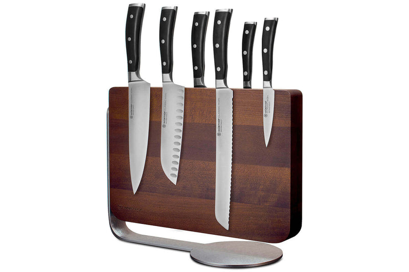 Bloc magnétique haut de gamme avec 6 couteaux Wusthof Classic Ikon forgés