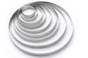 Cercle à tarte perforé inox De Buyer Valrhona bord droit hauteur 2cm