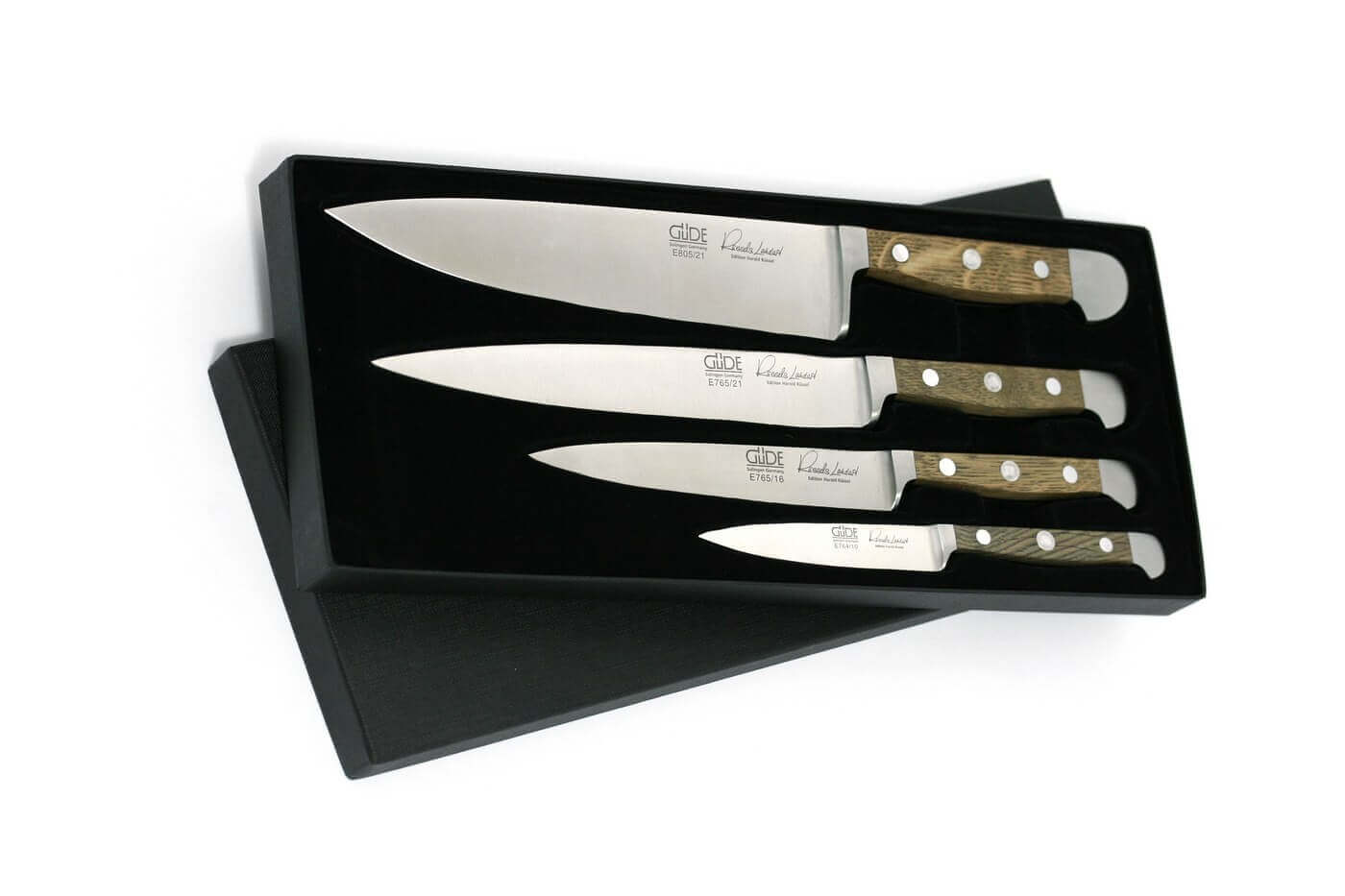 Coffret 4 couteaux forgés Güde Alpha Chêne