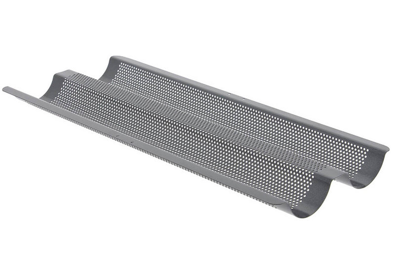 Plaque de cuisson perforée De Buyer pour 2 baguettes