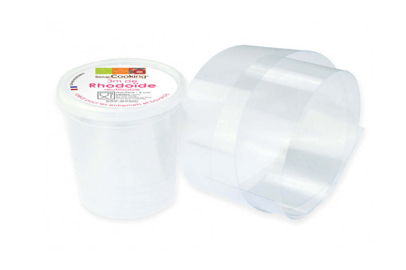 Ruban rhodoïde pour entremets Scrapcooking 3m - H4cm réutilisable