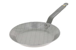 Poêle à steak De Buyer Mineral B Element striée bord évasé en fer - 24cm