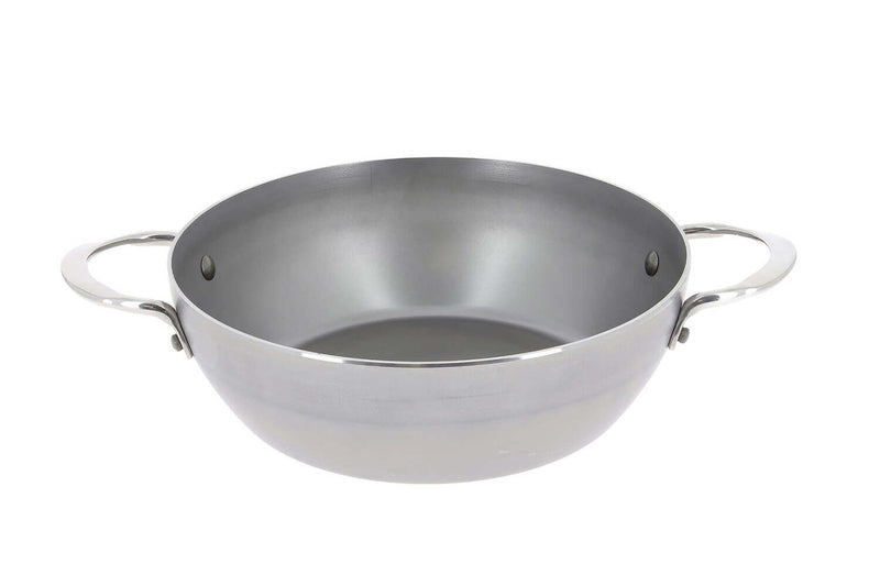 Sauteuse paysanne De Buyer Mineral B Element en fer bombée 2 anses - 24cm
