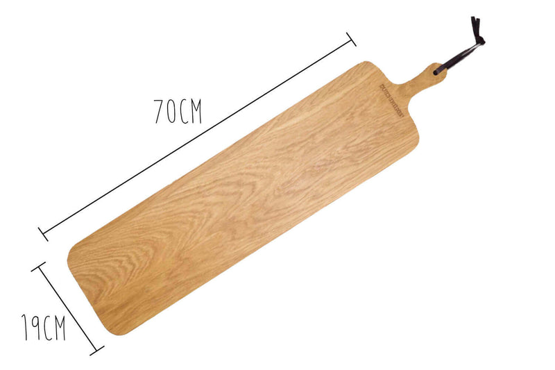 Planche à découper Dutchdeluxes XL SLIM FIT 19x70cm avec poignée - Chêne