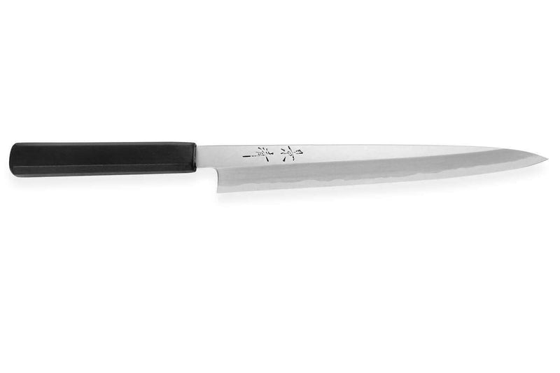 Couteau sujihiki japonais artisanal Kagekiyo Suri Urushi 24cm