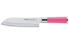 Couteau santoku Dick Pink Spirit lame alvéolée 18cm manche rose