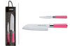 Set 2 couteaux Dick Pink Spirit office + santoku manche rose