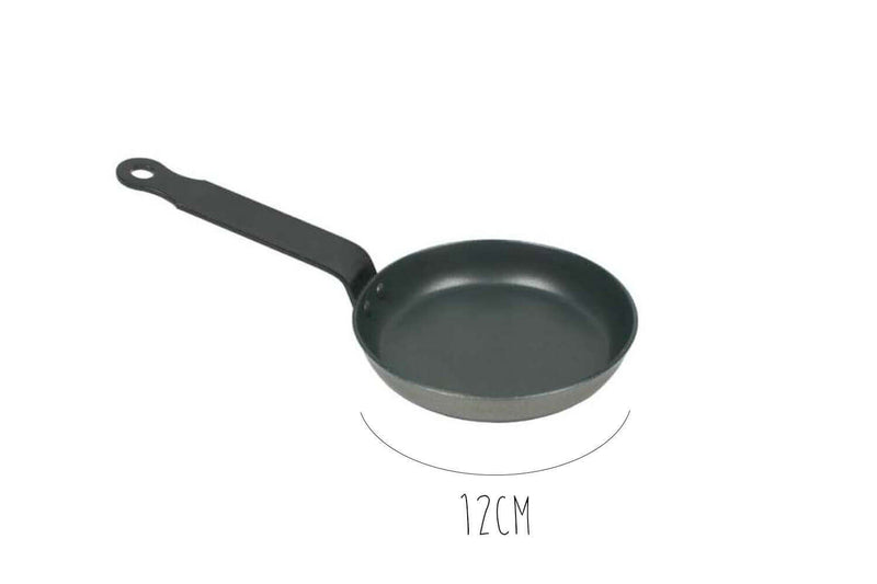 Poêle à blinis / oeufs tôle d'acier revêtement anti-adhérent - 12cm