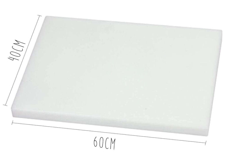 Planche à découper épaisse polyéthylène blanc HD500 60x40cm