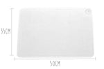 Planche à découper polyéthylène blanc HD500 à rigole et poche à jus 50x35cm