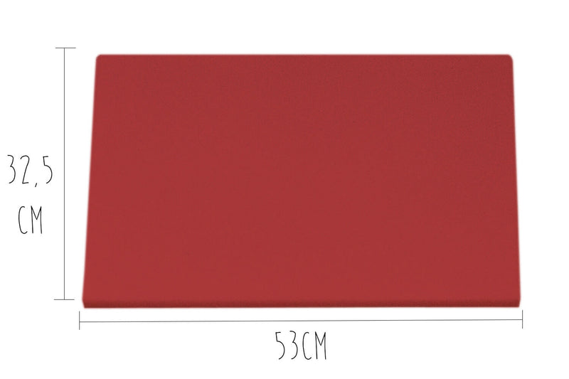 Planche à découper polyéthylène rouge HD500 avec pieds 53x32,5cm