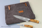Tablier de cuisine Wusaki en toile et cuir 83x67,5cm - Taille unique