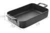 Plat rectangulaire Revol Belle Cuisine 34x25cm en porcelaine noire effet fonte